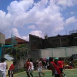 Suasana pertandingan LIBAMA-AF saat FISIP melawan Fakultas Syariah dan Hukum, di Lapang Basket UIN Bandung, Sabtu (05/11/2016).(Jurnalpos/Dini Fitrianti)
