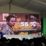 CEO Tokopedia Willian Tanujaya sedang mempresentasikan proses kerja Tokopedia selama 7 tahun berjalan di Indonesia, Sabtu(25/6/2016).(Jurnalpos/Restia Aidilla Joneva)